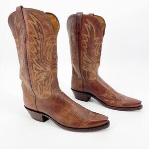 Lucchese 1883 Savannah Women’s 9 Brown Leather Western Snip Toe Cowgirl Boots